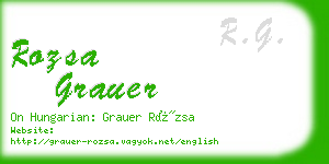 rozsa grauer business card